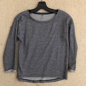 Gray crew neck sweatshirt